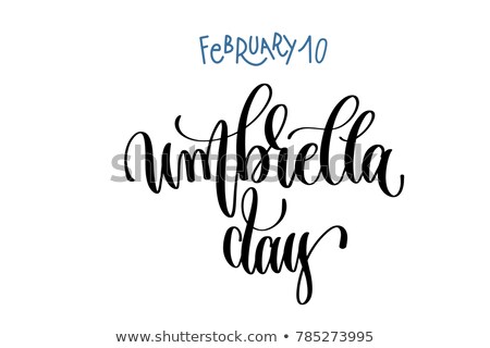 Foto stock: 10 February National Umbrella Day