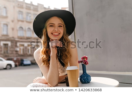 [[stock_photo]]: French Style Lady Posing In Black Beret