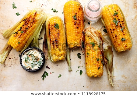 Stockfoto: Grilled Corn On The Plate