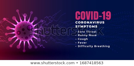 Сток-фото: Coronavirus Covid 19 Symptons List With Virus Spread Banner