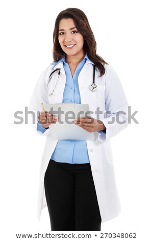 Female Medical Professional With Chart Stock photo © iodrakon