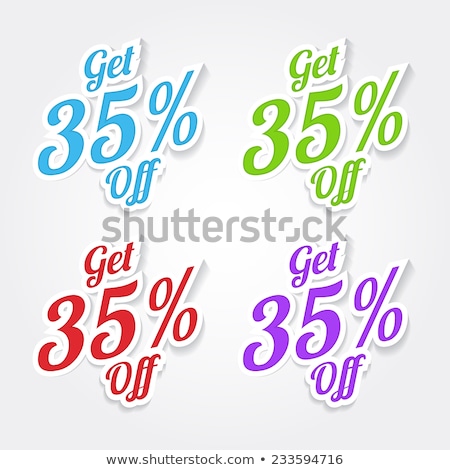 Stock photo: Get 35 Percent Green Vector Icon Design