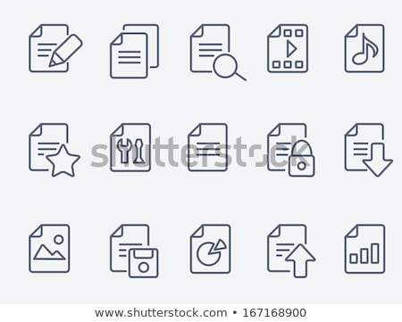 Stock photo: Upload Music Line Icon