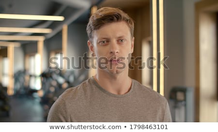 ストックフォト: Young Bodybuilder Looking Serious In The Camera