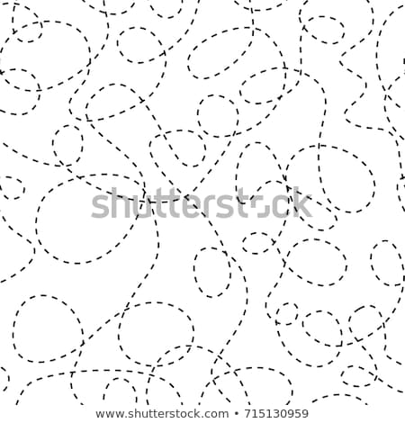 Stock foto: Vector Seamless Hand Drawn Horizontal Rounded Lines Pattern