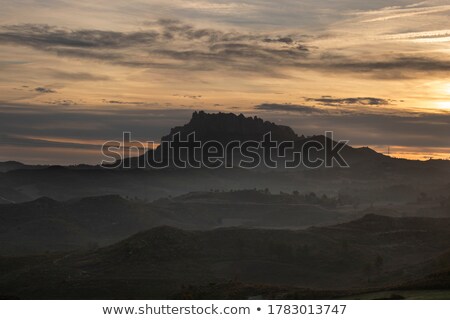 [[stock_photo]]: Sunset Under The Montserrat