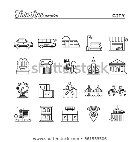 Сток-фото: Street Lighting Line Icons