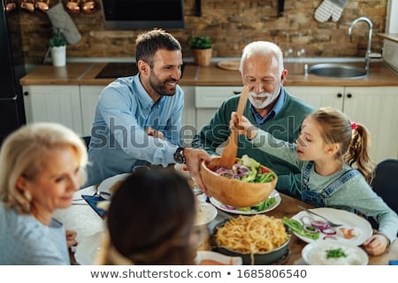 Stock foto: Family Having Lunch Together