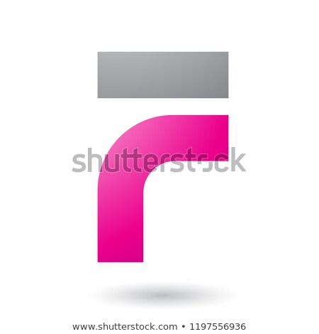 Stockfoto: Magenta Thick And Bowed Letter F Vector Illustration