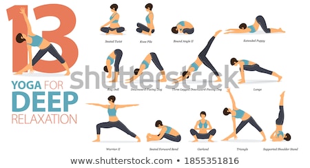 Stock fotó: 13 Yoga Poses For Beginners