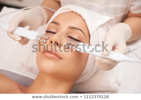 Stock fotó: Woman Having Hydradermie Facial Treatment In Spa