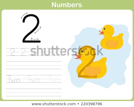 Foto stock: Guide To Write Number Two
