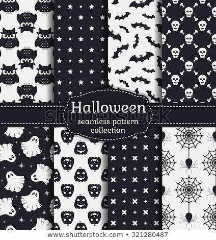 Zdjęcia stock: Spiders Vector Set Pattern