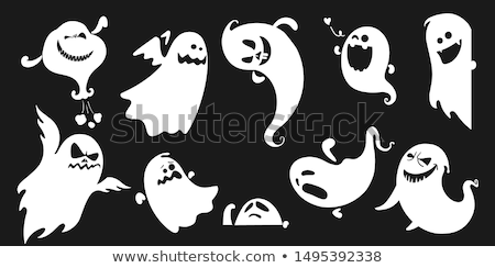 Foto d'archivio: Ghost Vector Illustration Isolated Demon On White Shadow