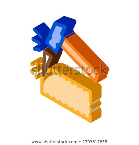 Brick Clipping Isometric Icon Vector Illustration [[stock_photo]] © pikepicture