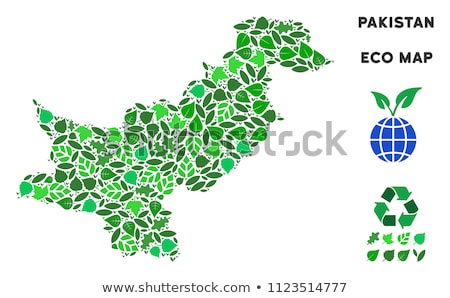 Stok fotoğraf: Green Pakistan Map