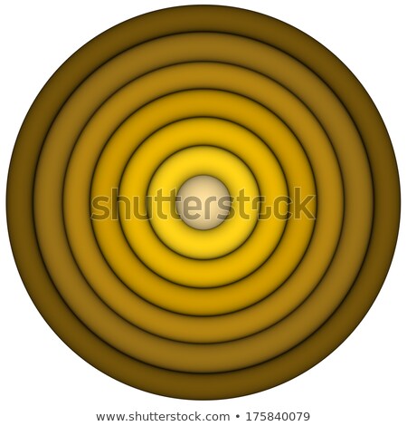 Stockfoto: 3d Render Concentric Pipes In Multiple Yellow Brown