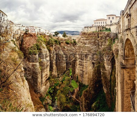 ストックフォト: Amazing View Of The Ronda Canyon And The Famous White Village P