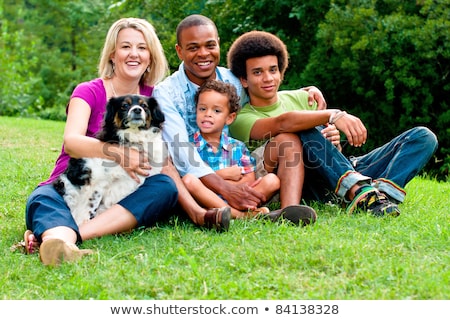 Stock fotó: Young Mixed Race Family Portrait Outdoors