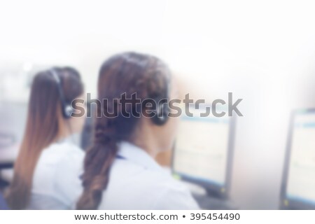 Foto stock: Businesswoman Working In Call Centrer