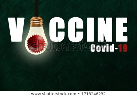 Stock foto: Vaccination Concept On Chalkboard 3d Illustration