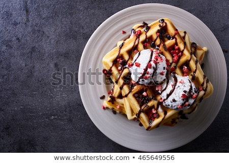 ストックフォト: Preparing Homemade Belgian Waffles