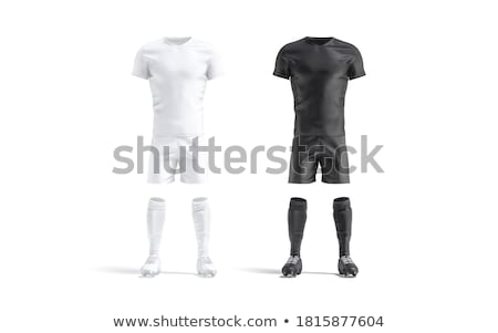 Zdjęcia stock: 3d Rendering Of A Football Player On White