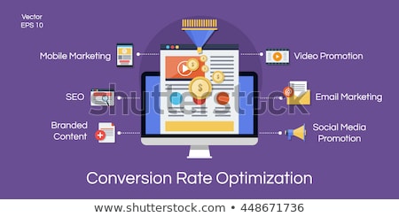 Foto stock: Conversion Rate Optimization Concept Vector Illustration