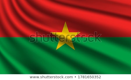 Stock fotó: Burkina Faso Flag Isolated On White