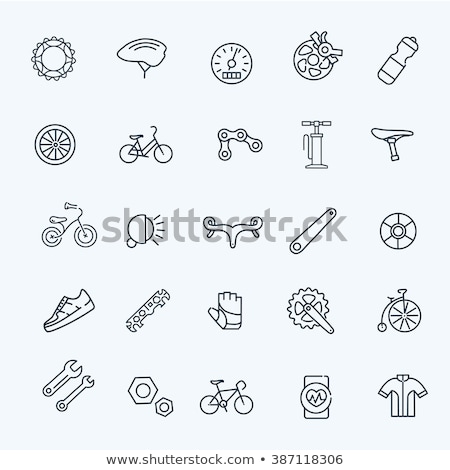 Stok fotoğraf: Set Of Bicycle Icons And Symbols