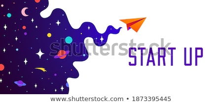 Stock fotó: Universe Motivation Banner With Universe Cosmos