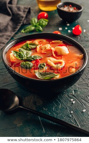 Foto stock: Tomato Soup With Tortellini