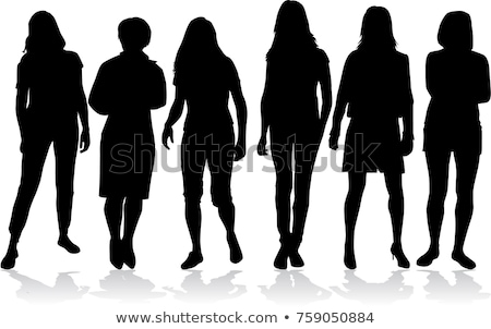 Stock fotó: Woman Silhouette Scene