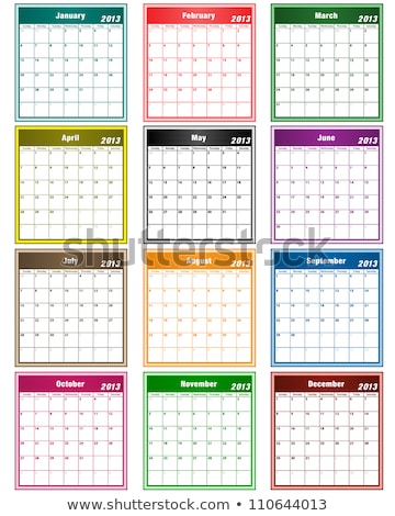 Calendar 2013 Assorted Colors [[stock_photo]] © toots