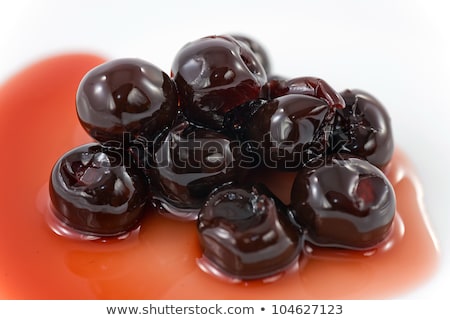 Stok fotoğraf: Canned Sweet Cherry On Ice