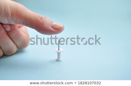 Stock fotó: Blue Tack Over White