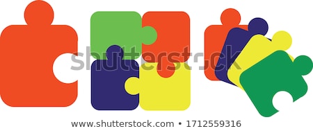 Сток-фото: Puzzle In Different Colors  Logo