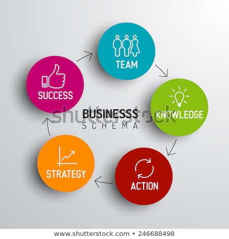 Сток-фото: Minimalistic Business Schema Diagram