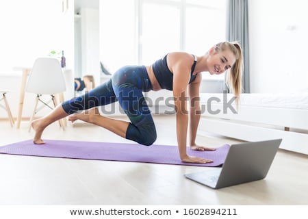 Stok fotoğraf: Girl Doing Pilates