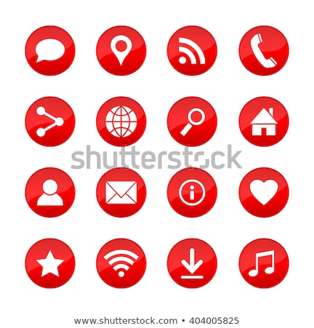 Stock foto: Info Red Vector Icon Design