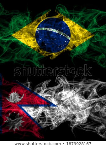 Stok fotoğraf: Brazil And Nepal Flags