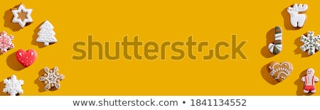Foto stock: Biscuits On Yellow Background