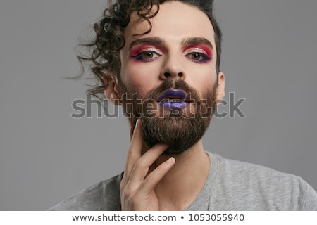 ストックフォト: Eyeshadow In His Hand