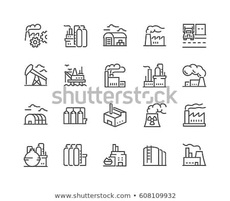Foto stock: Oil And Gas Industry Line Icons