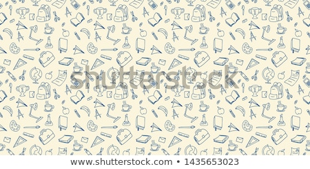 Foto d'archivio: School Doodle Seamless Pattern