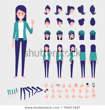 Zdjęcia stock: Woman Character Template Vector Illustration