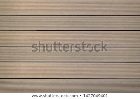 ストックフォト: Brown Composite Decking Board With Mounting Material