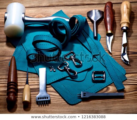 Foto stock: Arrangement Of Tanneries Tools