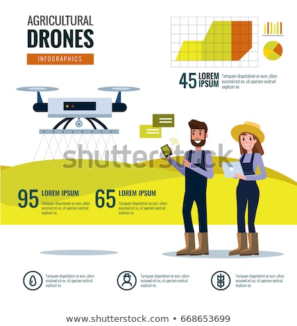 Foto stock: Digital Vector Flying Internet Of Things Concept