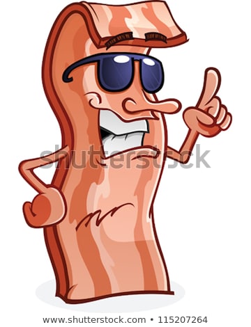 Stock foto: Happy Cartoon Bacon Strip